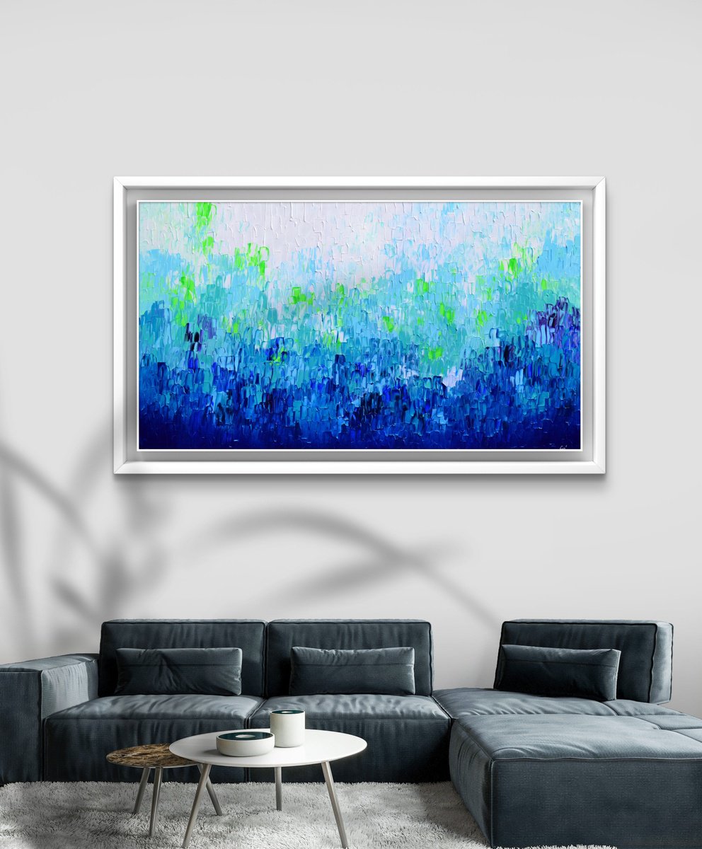 Relief Blue 31 By Soos Tiberiu, 55 X 31, Artwork For Sale On Artfinder