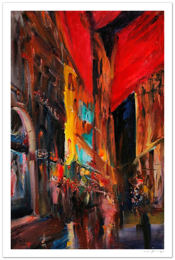 Night in Lyon - Fine Art Print