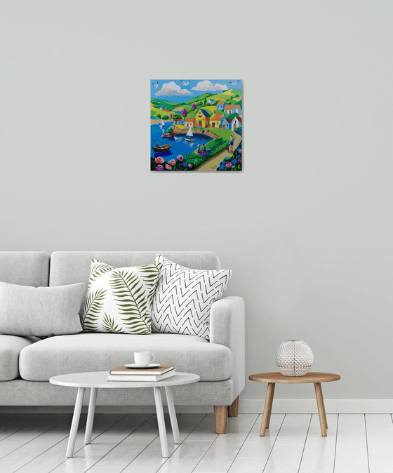 Whimsical Harbour Scene