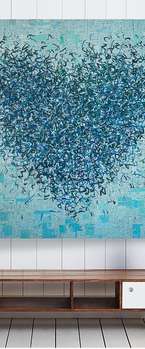 The Water Optimist 127 x 127cm by George Hall