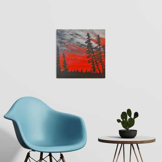 Landscape in red color 1