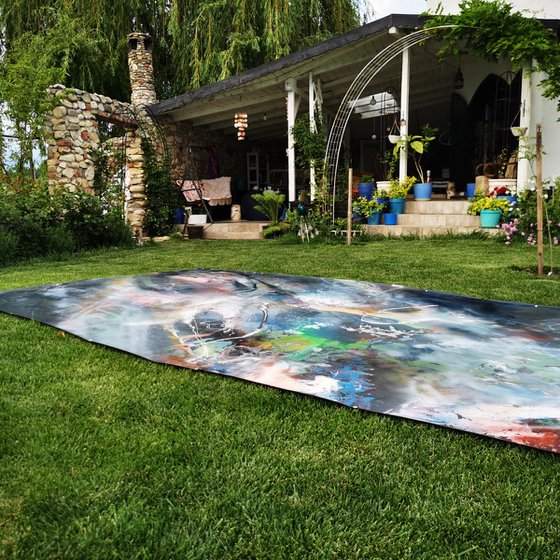 Gigantic size xxl painting 500 x 250 cm Fantastic That beauty of changing mindscape dreamscape master O Kloska