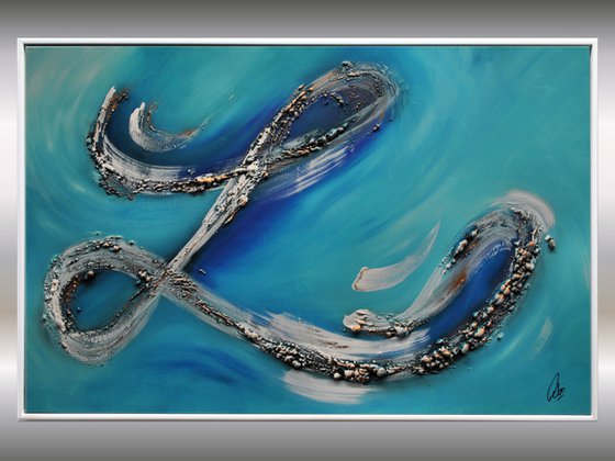 Liaison - Abstract Art - Acrylic Painting - Canvas Art - Framed Painting - Abstract Sea Painting - Ready to Hang