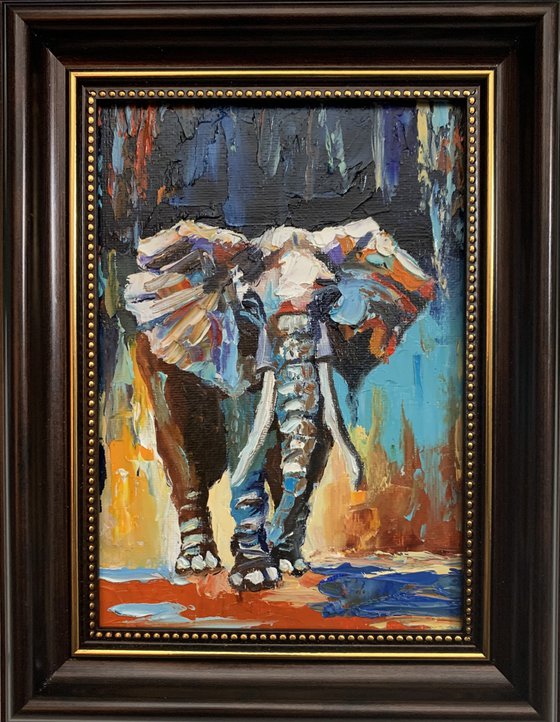 Elephant. S. framed.