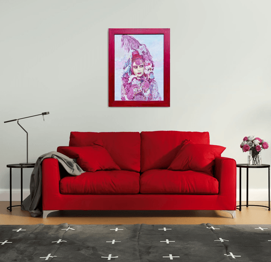 Portrait in Red Frame