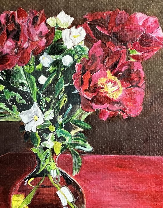 Peonies in a vase