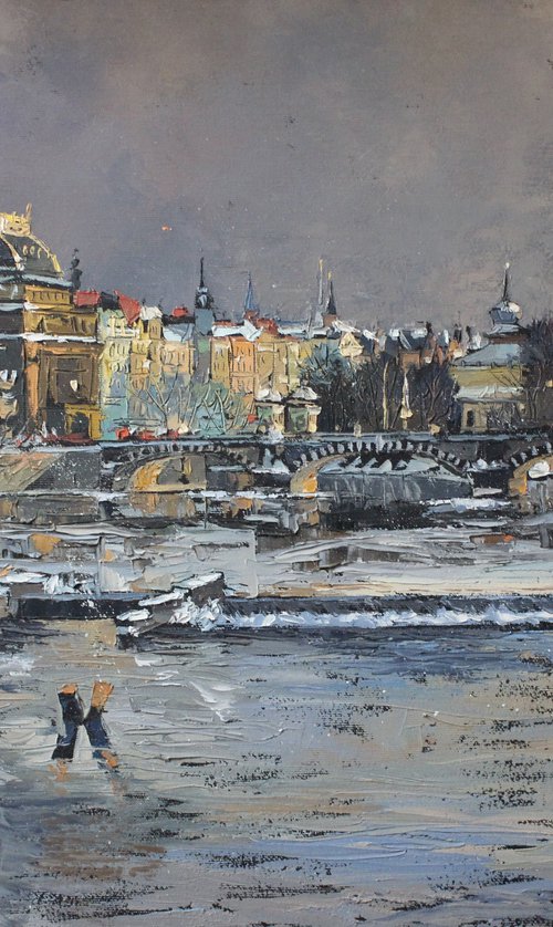 Winter Prague by Volodymyr Melnychuk