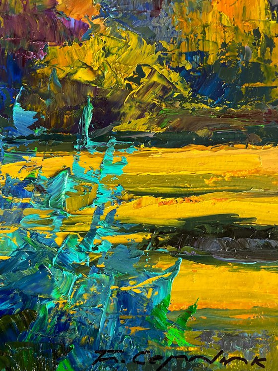 Autumn Evening River Bank