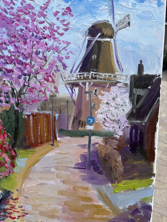 Blossoming Trees and Windmill