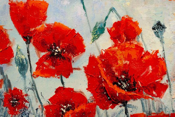 Happy childhood , poppies