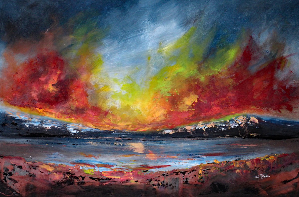 The Wrath Of Angels #4 - Large original abstract landscape by Cecilia Frigati