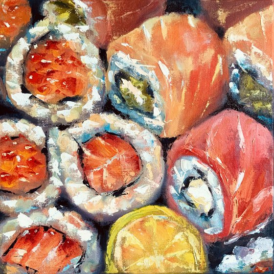 Sushi set, diptych