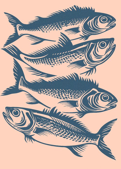 Four fish by Kosta Morr