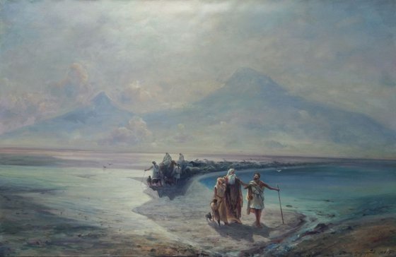 Dejection of Noah from Mount Ararat(120x80cm, Inspired by Ayvasovsky)