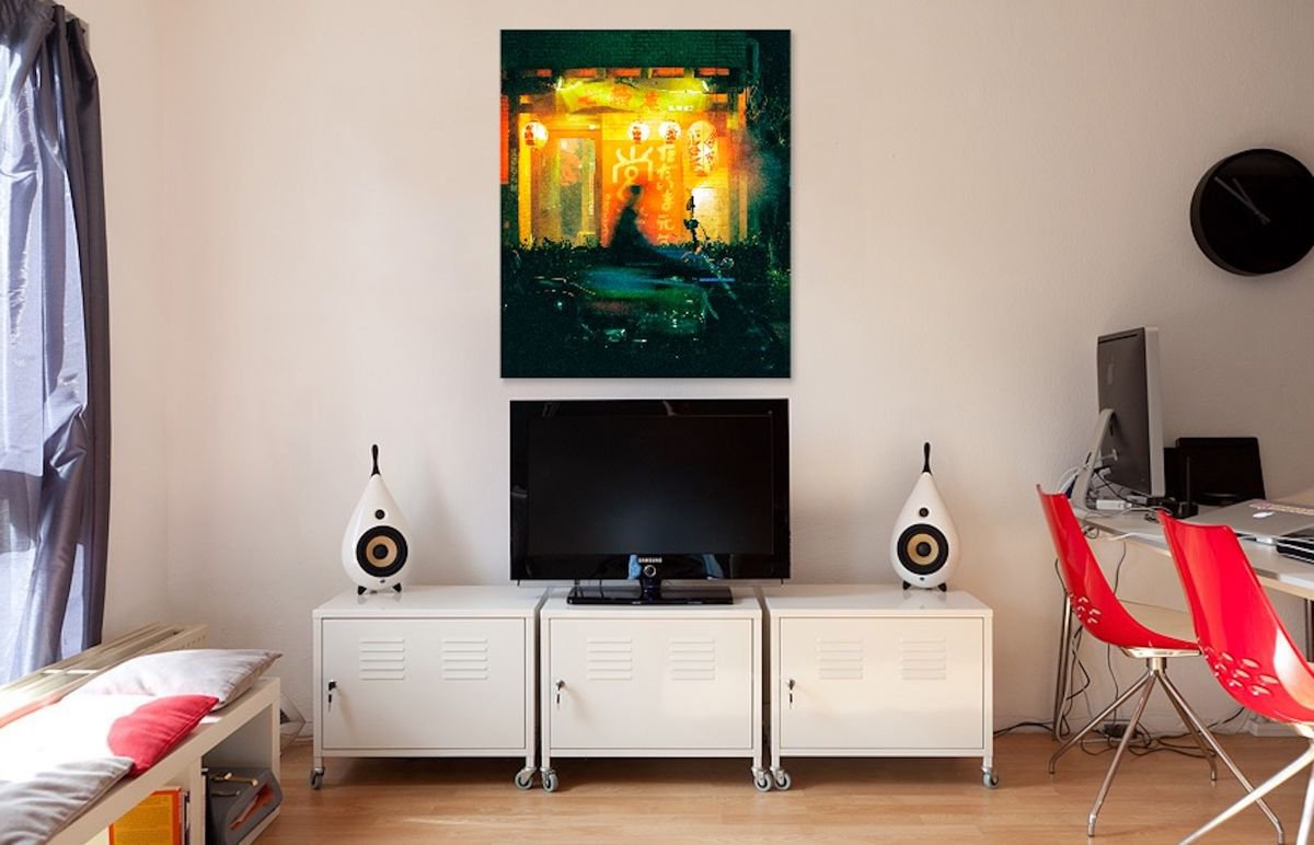 Impressionistic Cityscapes Photograph By Marc Ehrenbold, 30 X 40", Tokyo Bike, Original Artwork