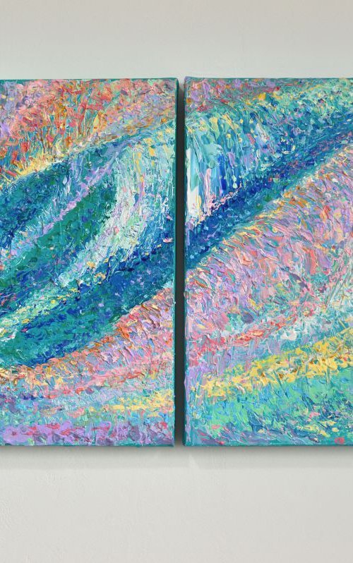 Bloom (Diptych) by Adriana Dziuba