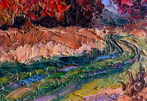 Crimson Autumn in the Forest