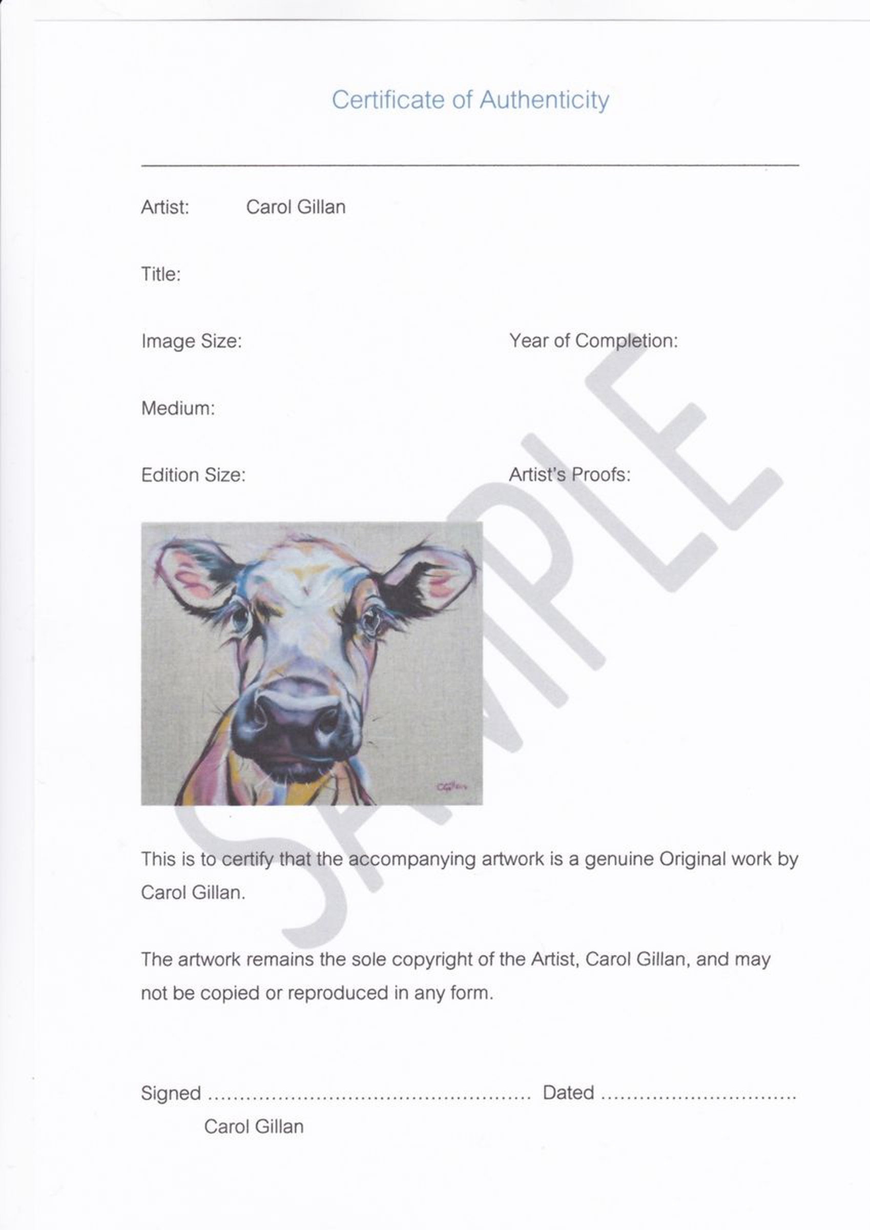 Yum Yum Black Cow Calf Tongue Sticking Out Orig Artfinder