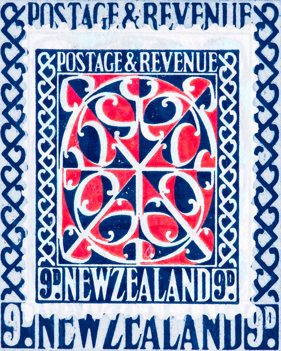 Maori New Zealand 1941-Stamp Collection Art by Deborah Pendell