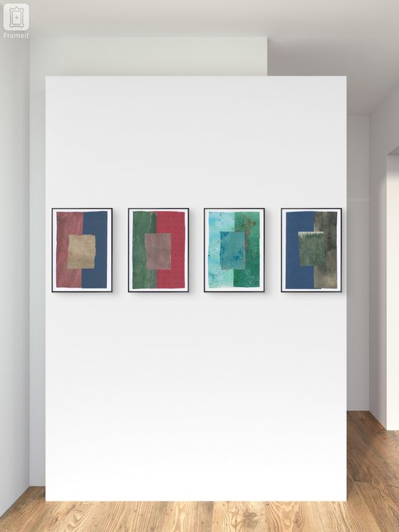 Geometric abstract wall art