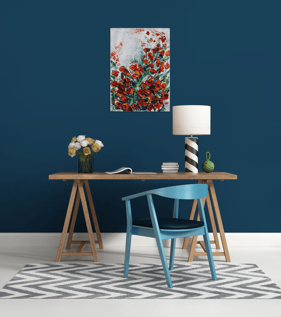 Red Poppy Oil Painting