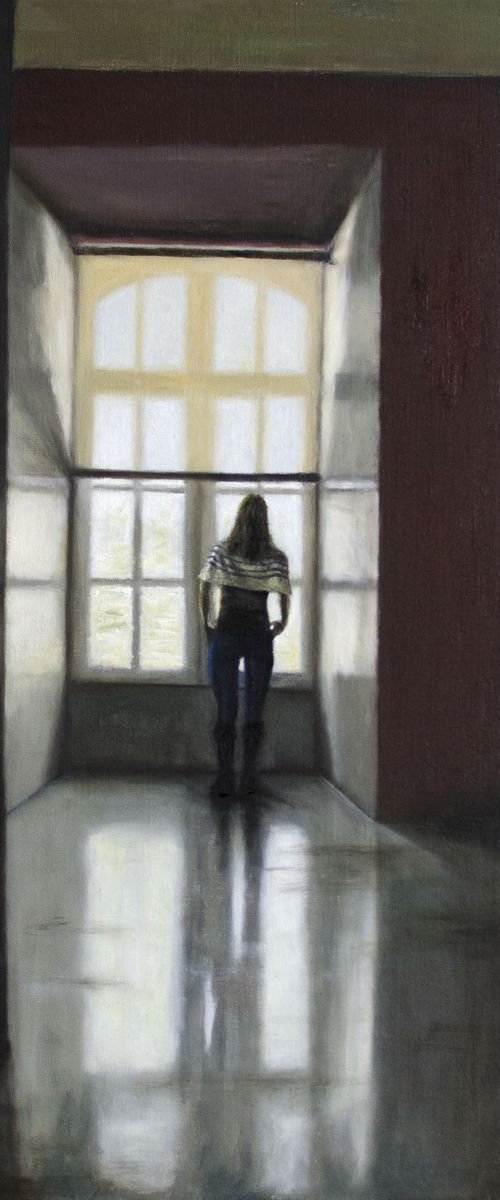 In the Louvre, Paris by Andrew McNeile Jones