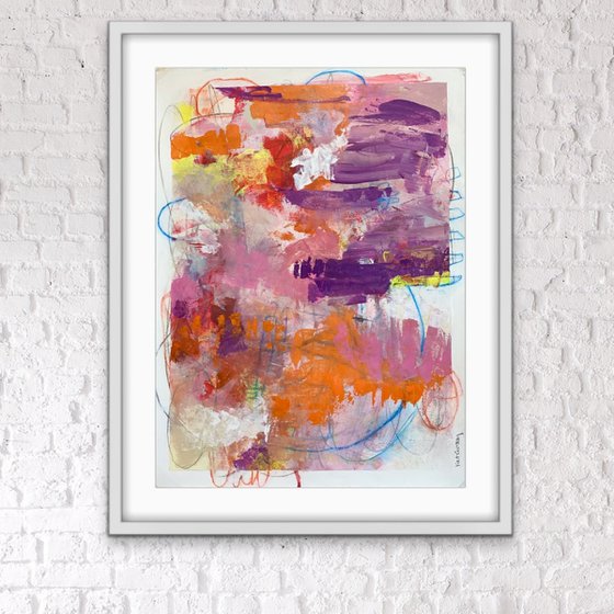 Heat Wave - Warm, Colorful and Whimsical Abstract Expressionism