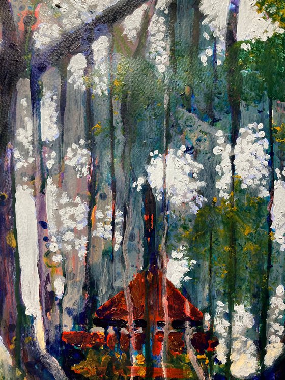 Shrine with trees