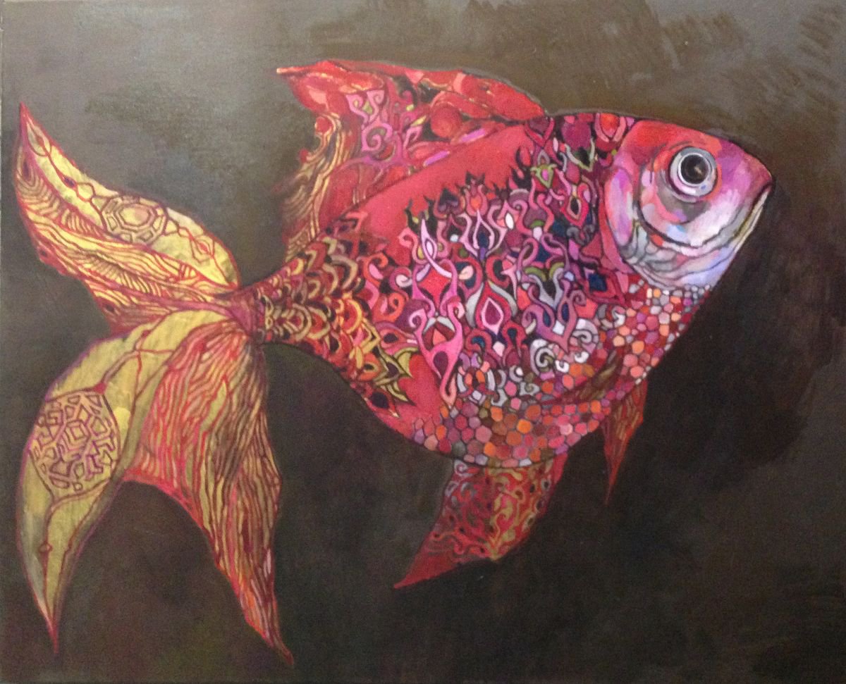 Ruby Fish 2017 Oil Painting By Olga Zelinska Artfinder ruby-fish-2017-oil-painting-by-olga-zelinska-artfinder