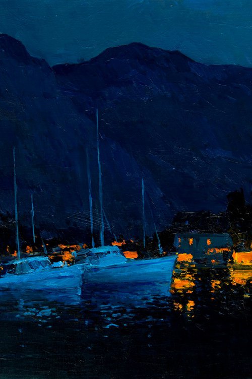 Night in the Bay of Kotor by Aleksandr  Kryushyn
