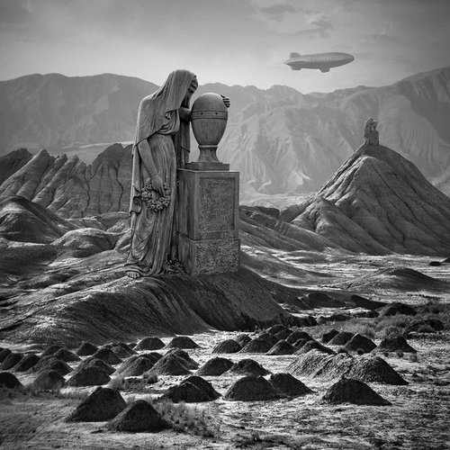 Graveyard of ideas, 100 x 100 cm. Canvas. by Dariusz Klimczak