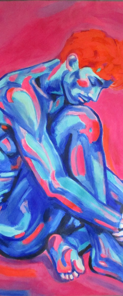 "Indigo Pulse" - Male Figure by Helena Wierzbicki