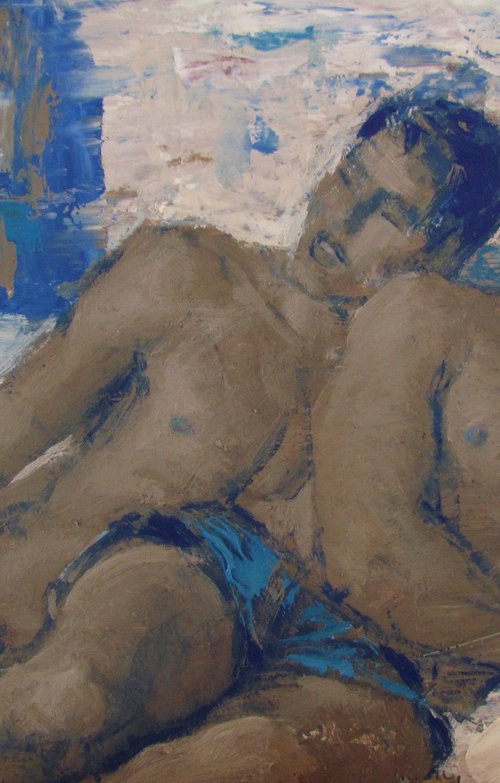 Blue shorts by Viktoriia Pidvarchan