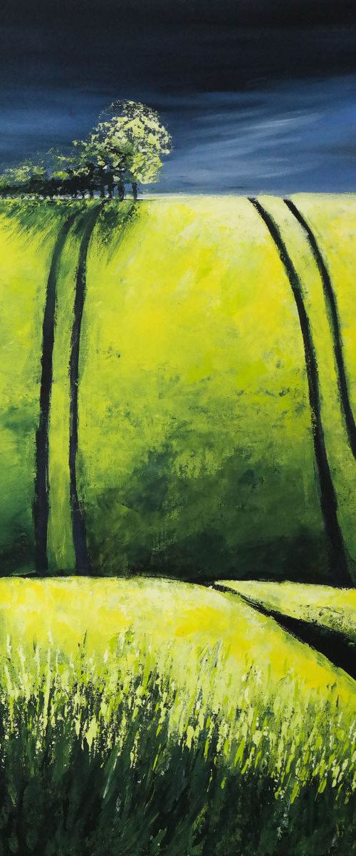 The Yellows and the Storm - Fields and Colors Series by Danijela Dan