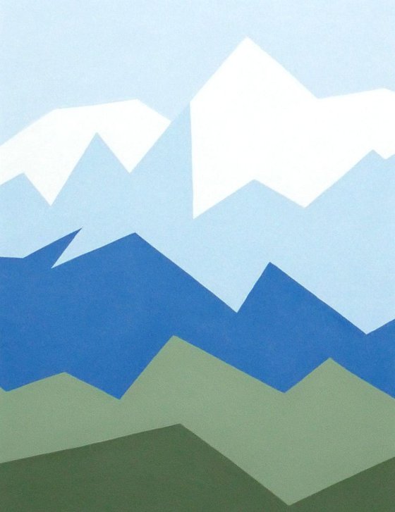 Mountain painting From Mont Chery