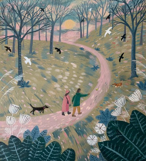 Autumn Forest Walk by Mary Stubberfield