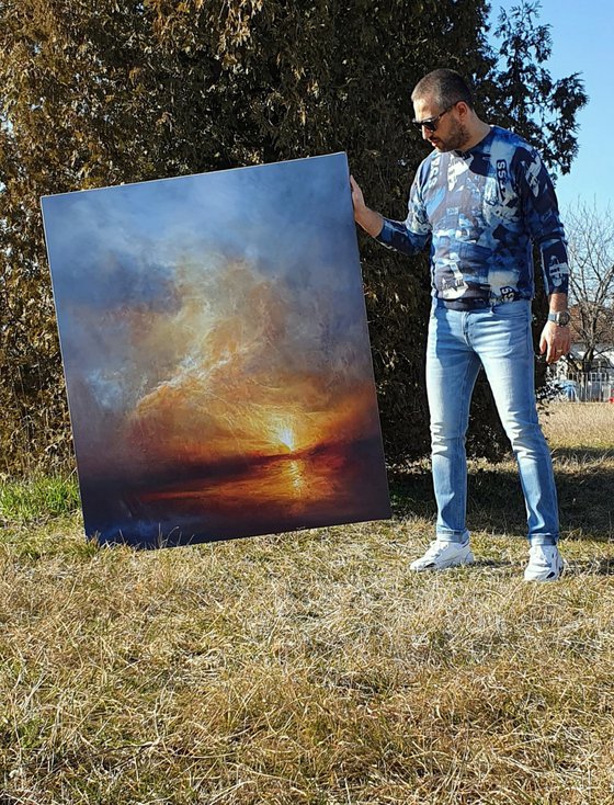 " When the evening speaks a thousand words "  W 110 x H 130 cm , SPECIAL PRICE !!!