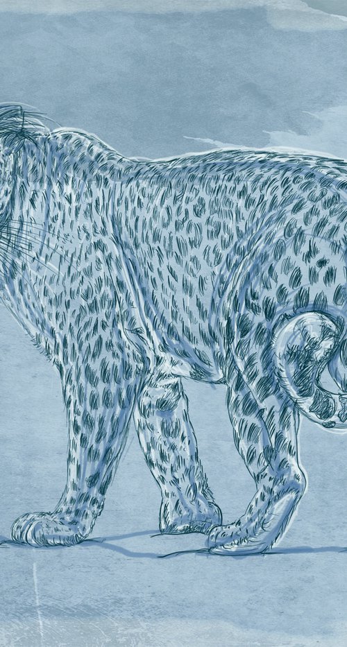 blue cheetah by silvia gaudenzi