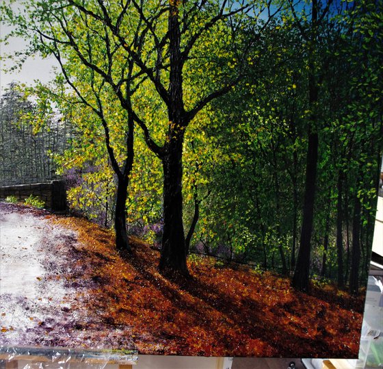 A Bridge Through Delamere Forest  92cm x 122cm