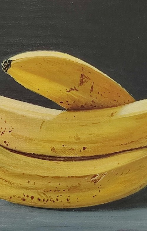 Bananas (20x30cm, oil on CANVAS) by Stepan Ohanyan