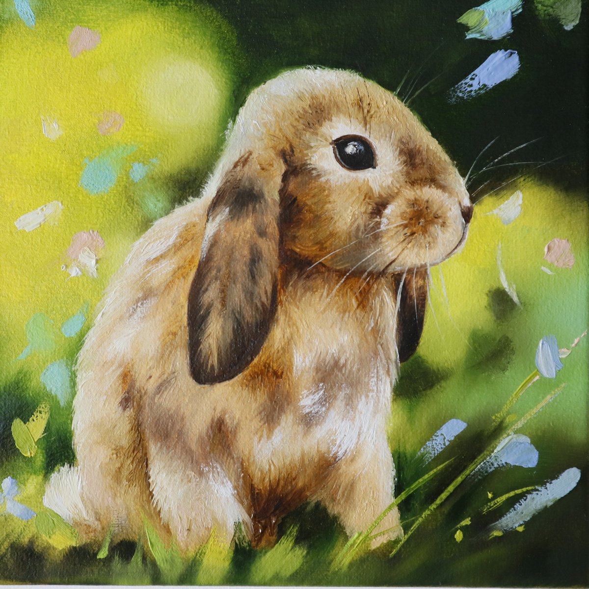 Little Bunny In Spring Light By Natalia Shaykina, 8 X 8, Artwork For Sale On Artfinder