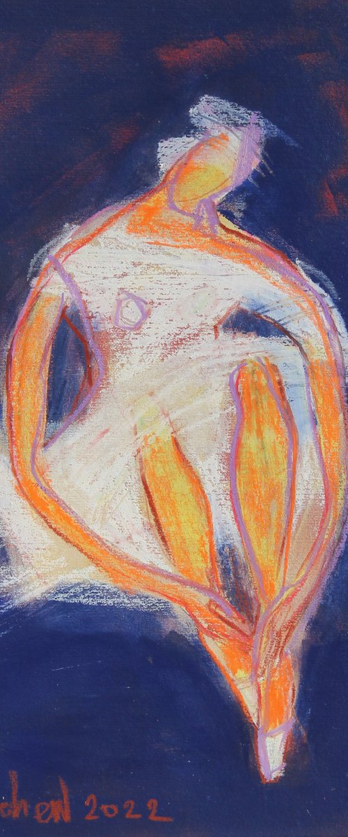 Seated ballerina. by Tatjana Auschew