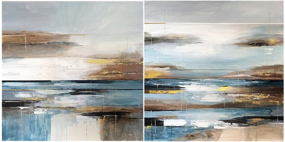 Shoreline Reflections Diptych