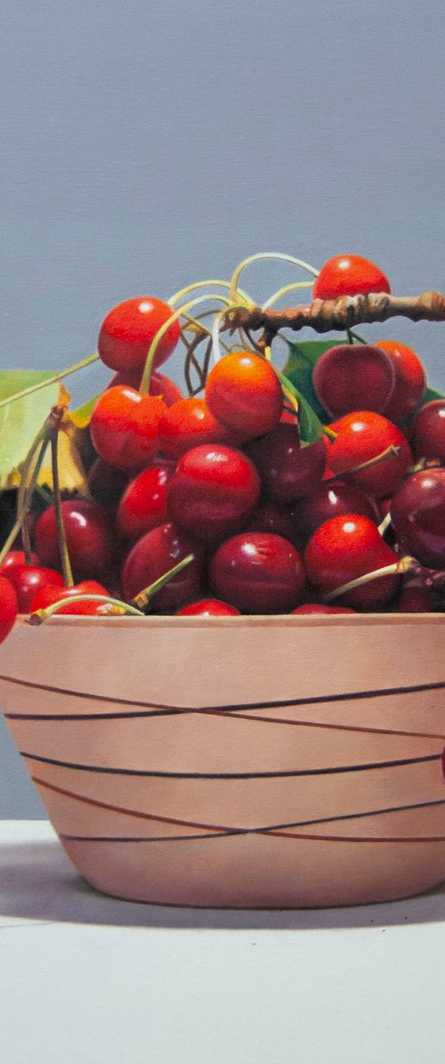 Still life with cherries by Valeri Tsvetkov