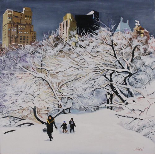 Central Park en hiver by Clotilde Nadel