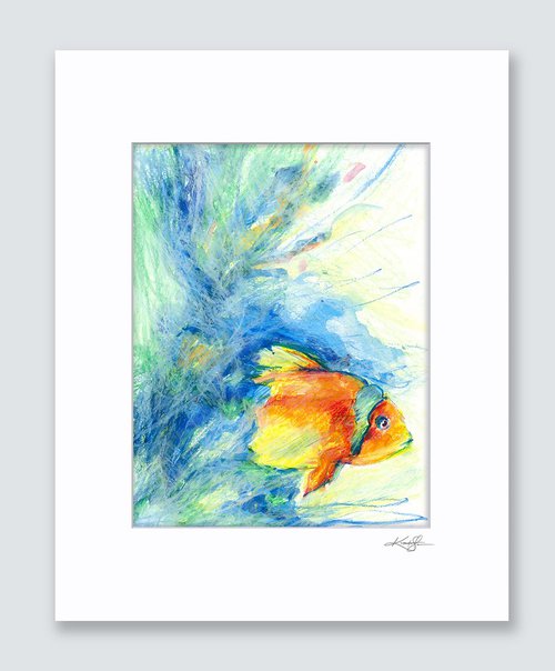 Little Fish - Mixed Media Painting by Kathy Morton Stanion by Kathy Morton Stanion