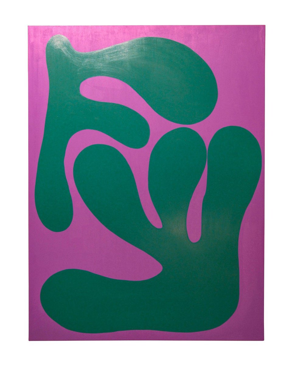 Organic Abstract Acrylic Painting By Shadia Sabagh, 36 X 48", Monstera Ii, Original Artwork