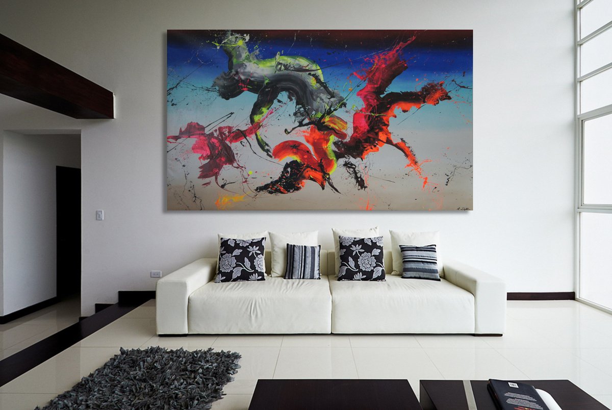 CANVAS ONLY -- Riders Of The Apocalypse (Spirits Of Skies 240024) (200x120cm) XXXL by Ansgar Dressler