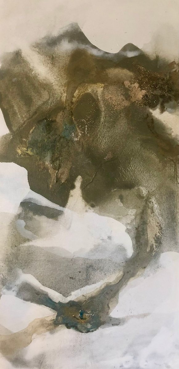 Abstract Painting By Tamara Bettencourt, 18 X 36", Natural Beauty 4, Original Artwork