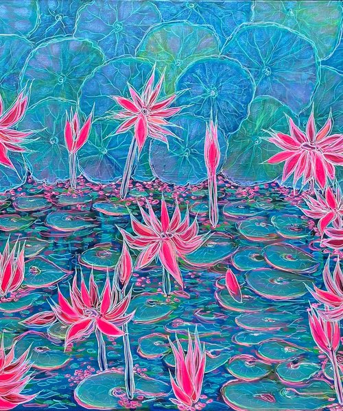 Magenta Lilies by Olga Rokhmanyuk | ROArtUS